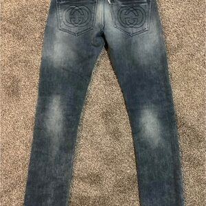 Gucci Men's Dark Wash Skinny Jeans